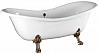 CHARLESTON free standing Bath tub 188x80x41cm, support legs bronze, white (38132) CLASS 1 POLYSAN